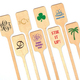 Personalized 6 in. Rectangle Top Wood Stir Sticks Image 2 of 3
